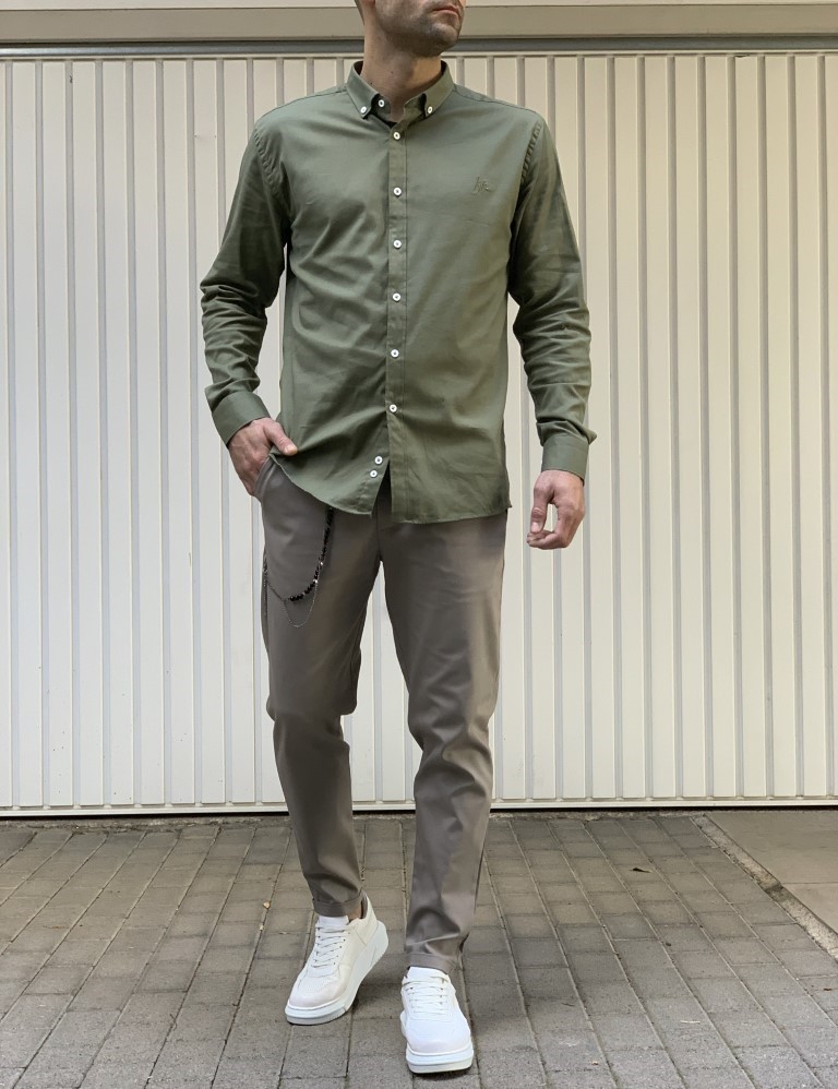 Ben Tailor Ανδρικό γκρι υφασμάτινο παντελόνι Kowalski 0398G φωτογραφία